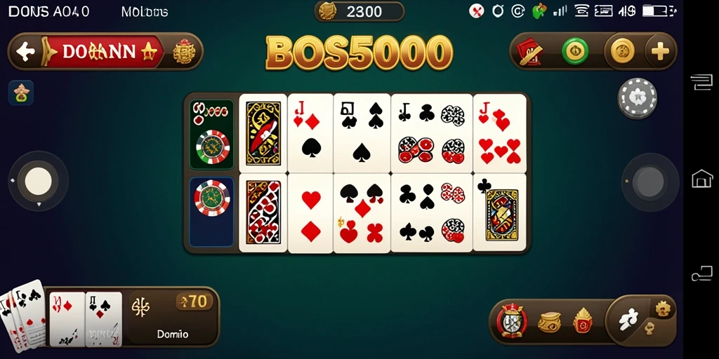 Screenshot menunjukkan permainan Domino yang seru dan menarik.