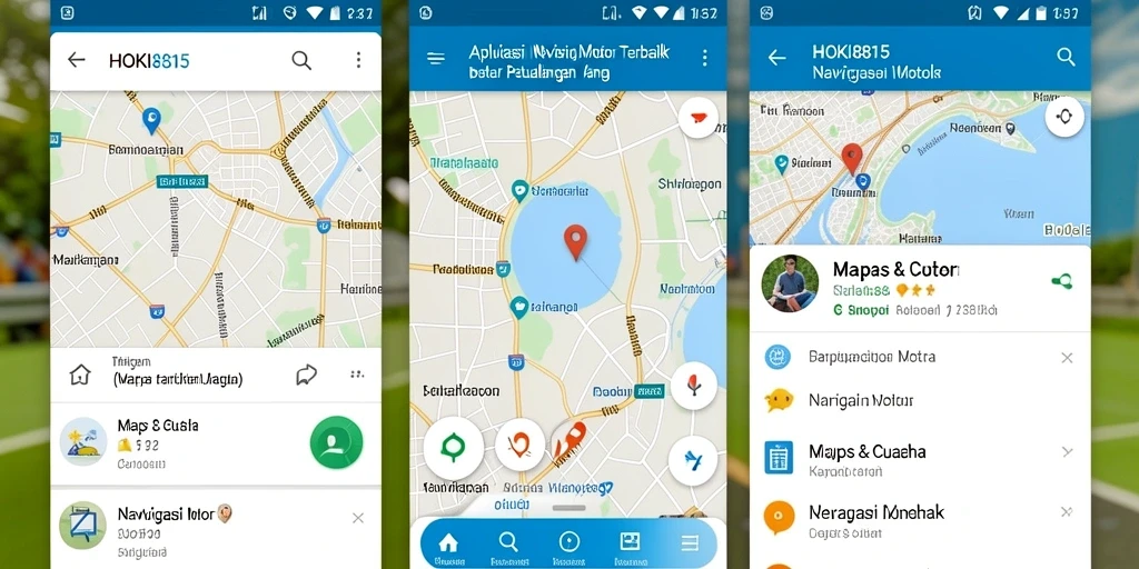 Tampilan antarmuka aplikasi HOKI8815 dengan fitur navigasi motor.