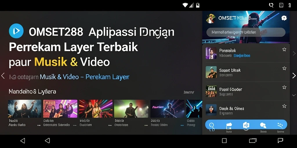 Antarmuka pengguna OMSET288 yang jelas dan fungsional untuk perekaman layar.